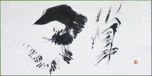 墨象「弾」　2011年　西湖博覧会出品（杭州） — 長岡美和子