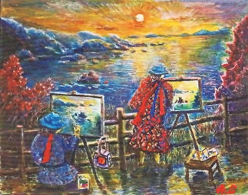 絵画は現場描きが楽しいよ — 末廣章
