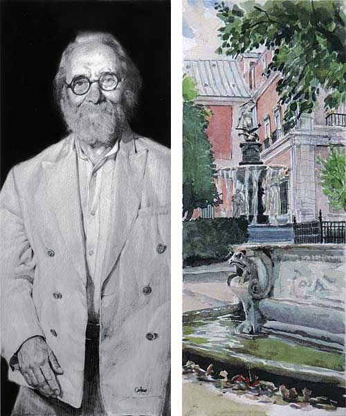 左：Carlos Muro　右：アランフェス・王宮の庭 — 高橋重幸